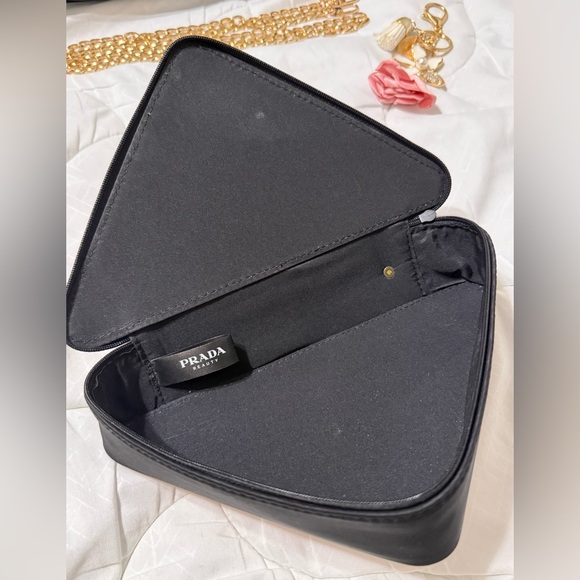 Prada Pink and Black Triangle Clutch - Picture 9 of 9